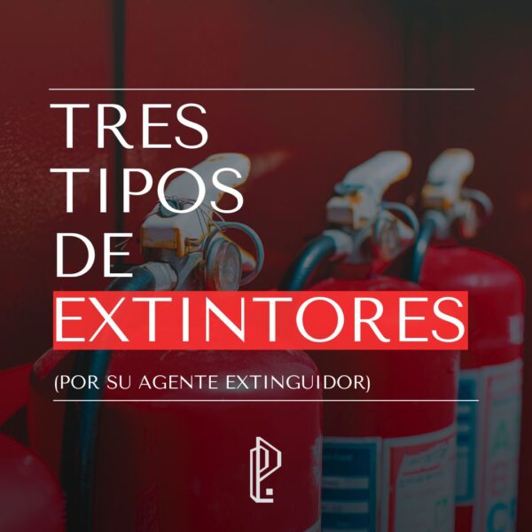 Tres tipos de extintores (por su agente extinguidor)