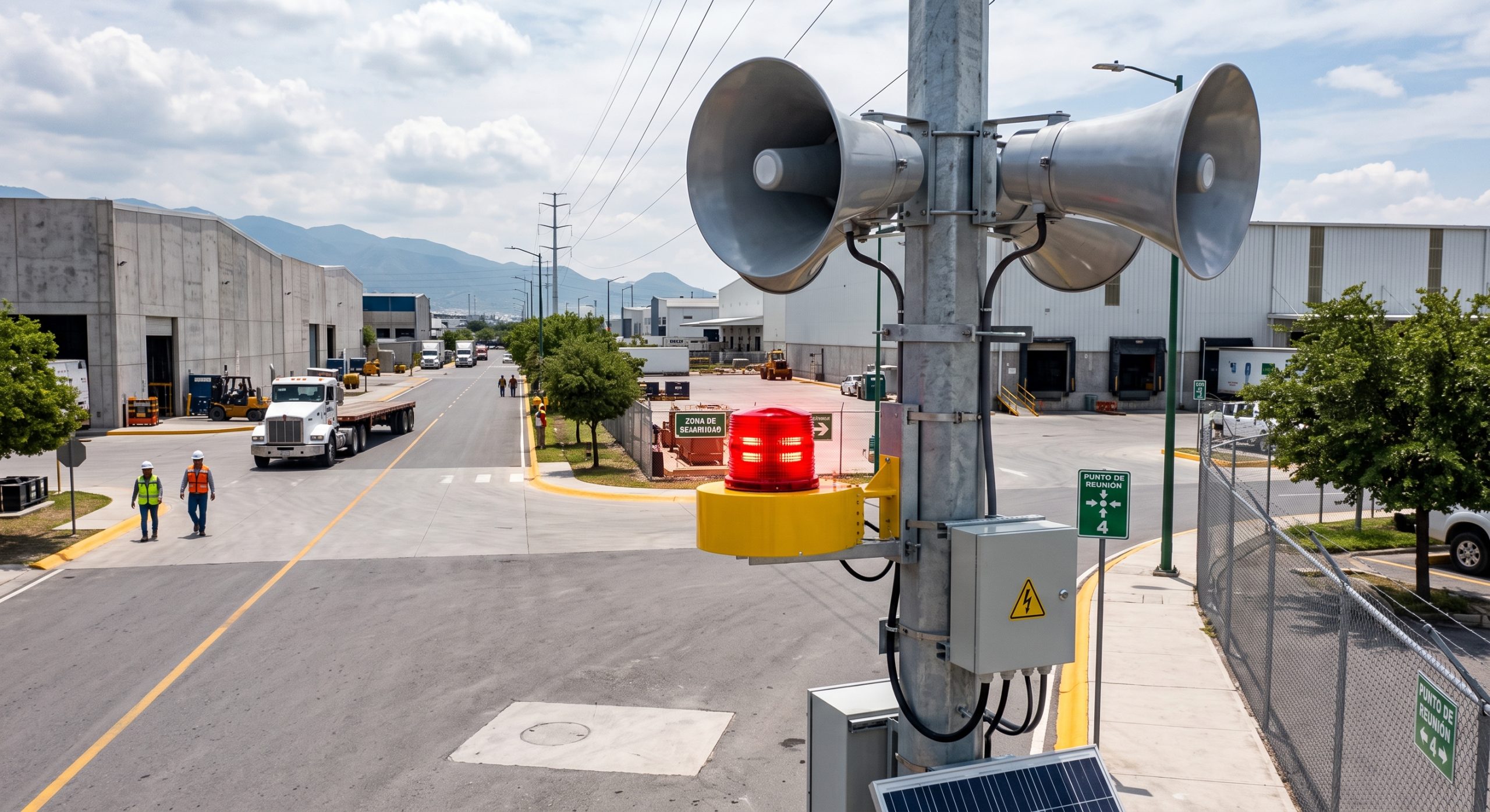 Instalación de bocinas y estrobo SARMEX PA20-40