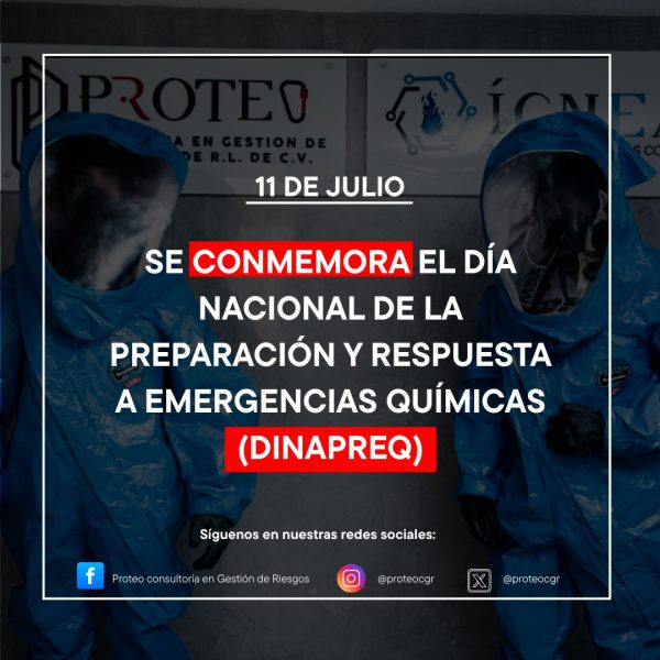11 de julio – Día Nacional de la Preparación y Respuesta a Emergencias Químicas