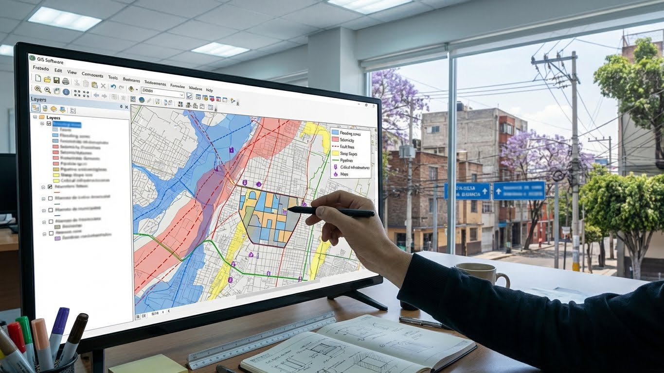 Lee más sobre el artículo Consulta de Atlas de Riesgo y Análisis Espacial (SIG): Inteligencia Geográfica antes de poner la primera piedra
