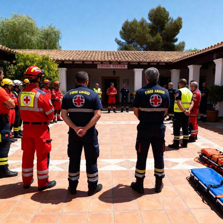 seedream-4.0_Simulacro_multi-brigada_en_patio_“Patio_con_brigada_de_Bu╠üsqueda_y_Rescate_y_b-1